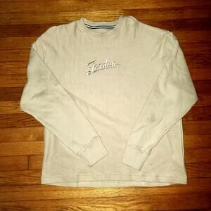 Jordan Men Beige Long Sleeve Shirt Size L